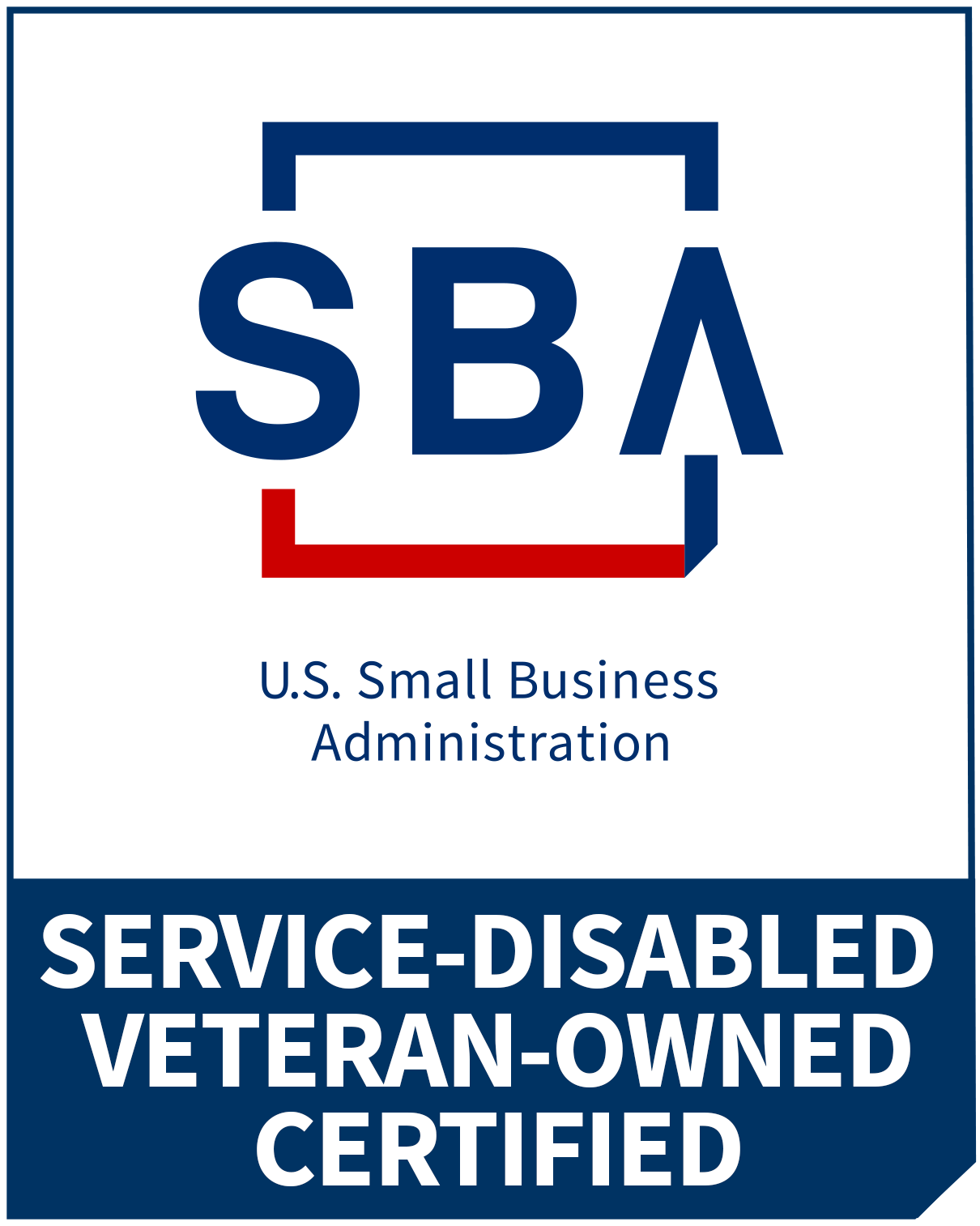 U.S. Small Business Administration certified Service-Disabled Veteran-Owned Small Business (SDVOSB)